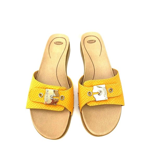 Dr. Scholl's Women's Originalist Slide Sandal Gold Yellow Size 9.5 M - Picture 4 of 7